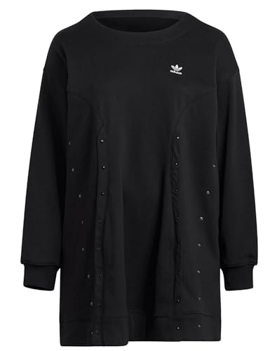 adidas Damen Originals Sweater Trefoil Dress Plus Size Sweatshirt (DE/NL/SE/PL, Numerisch, 50, 52, Große Größen, Regular, schwarz) von adidas