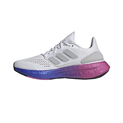 adidas Damen Pureboost 22 Sneakers, Ftwr White/Grey Two/Lucid Fuchsia, 42 2/3 EU von adidas