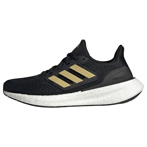 adidas Damen Pureboost 23 Shoes Sneakers, core Black/Gold met./Carbon, 39 1/3 EU von adidas