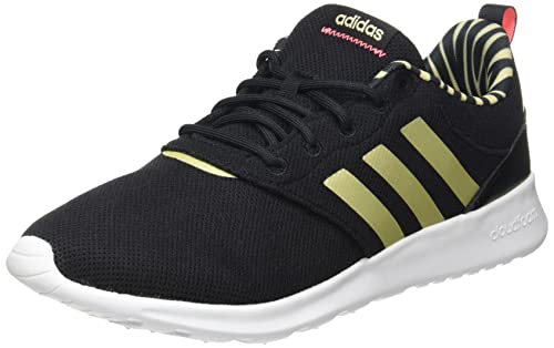 adidas Damen QT Racer 2.0 Running Shoe, Core Black/Sandy Beige Metallic/Acid Red, 40 EU von adidas