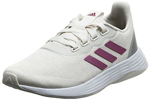 adidas Damen Qt Racer Sport Running Shoe, Chalk White Cherry Metallic Silver Metallic, 39 1/3 EU von adidas