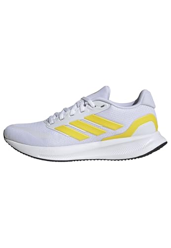 adidas Damen RUNFALCON 5 Running Shoes Laufschuhe, Cloud White/Yellow/Core Black, 43 1/3 EU von adidas