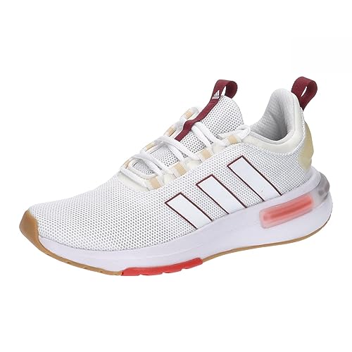 adidas Damen Racer TR23 Shoes Sneakers, FTWR White/FTWR White/Bright red, 38 2/3 EU von adidas