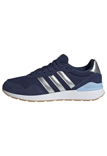 adidas Damen Run 60s 4.0 Shoes, Dark Blue/Silver met./Glow Blue, 39 1/3 EU von adidas