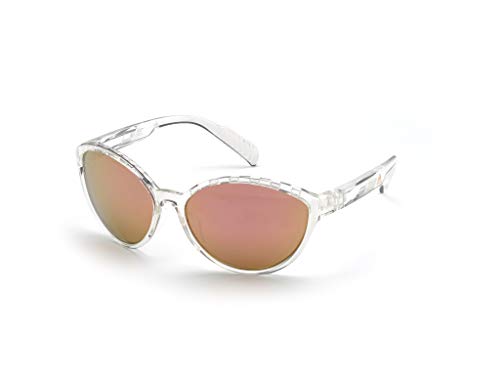 Adidas Damen SP0012 Sonnenbrille, Crystal/Brown Mirror, 61 von adidas