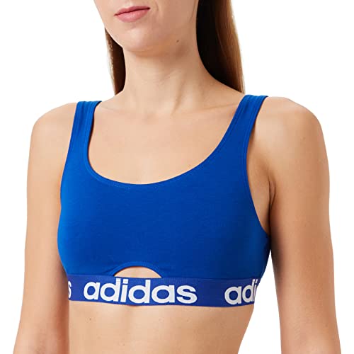 adidas Damen Scoop Bralette Bustier, Bold Blue, L von adidas