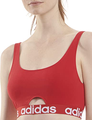 adidas Damen Scoop Bralette-Sport Active Comfort Cotton Bustier, 500 red, L adidas Damen Scoop Bralette-Sport Active Comfort Cotton Bustier, 500 red, L von adidas