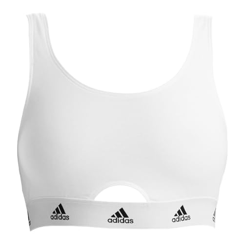 adidas Damen Scoop Bralette Bustier, Weiß, M von adidas