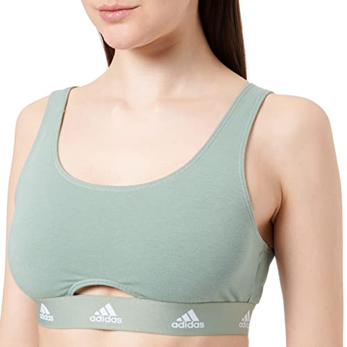 adidas Damen Scoop Bralette-Sport Active Comfort Cotton Unterwäsche, 707 Olive Green, L adidas Damen Scoop Bralette-Sport Active Comfort Cotton Unterwäsche, 707 Olive Green, L von adidas