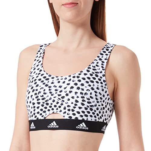 adidas Damen Scoop Bralette Unterwäsche, White&Print, L von adidas