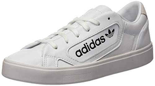 adidas Damen Sleek Sneaker, Footwear White/Crystal White/Core Black, 39 1/3 EU von adidas