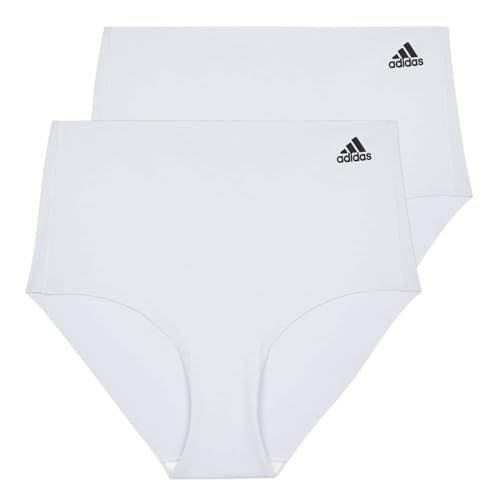 adidas Damen Slip Hüftslip Cheeky Hipster Active Micro Flex 2er Pack, Farbe:Weiß, Wäschegröße:M, Artikel:-100 White von adidas