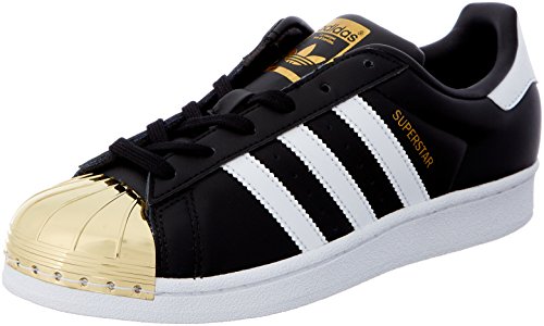 adidas Damen Superstar W Metal Toe BB5115 Trainer Low, Core Black/Footwear White/Gold Metallic von adidas Originals