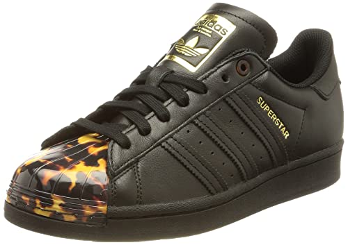 adidas Damen Superstar Sneaker, Core Black/Clear Sky/Gold Metallic, 37 1/3 EU von adidas