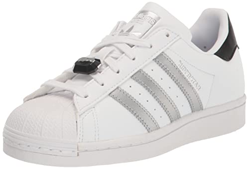 adidas Damen Superstar Sneaker, Weiß, Silber, Metallic, Schwarz, 40 2/3 EU von adidas
