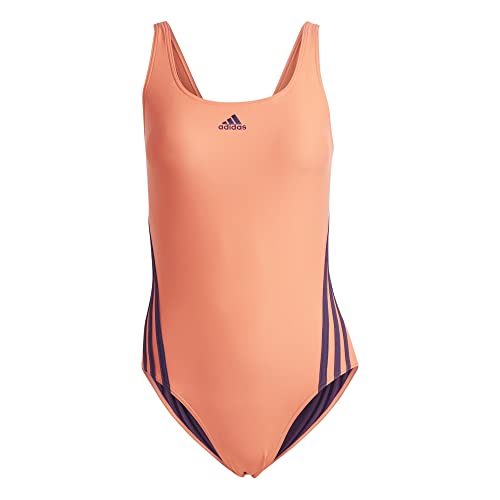 Adidas Damen 3S Swimsuit, Coral Fusion/Shadow Navy/Coral Fusion, 32 von adidas