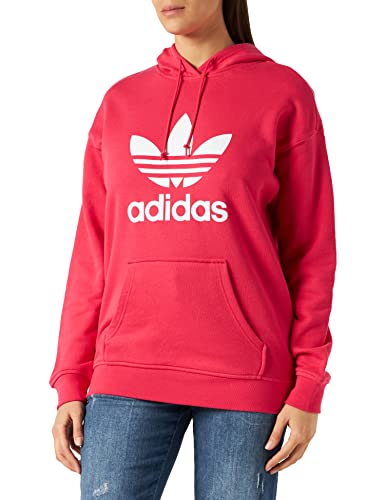 adidas Originals Damen TRF Hoodie Kapuzenpullover, Rosa/Weiß, 32 von adidas Originals