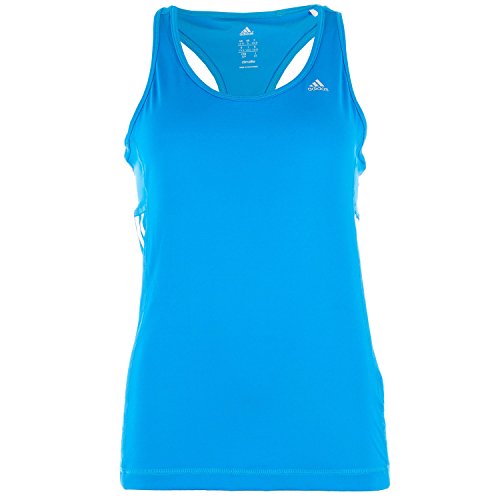 adidas Damen-Tanktop Essentials 3 mit Streifen, blau von adidas