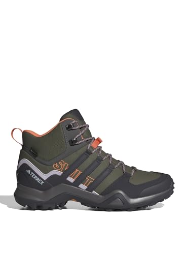 adidas Damen Terrex Swift R2 Mid Gore-TEX Hiking Shoes Wanderschuhe, Olive strata/Aurora Black/Amber Tint, 38 EU von adidas