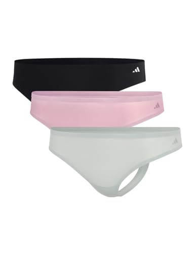 adidas Damen Thong (3PK) -Sport Active Light Flex-Packaged Panties G-String, 901 Assorted, S (3er Pack) von adidas