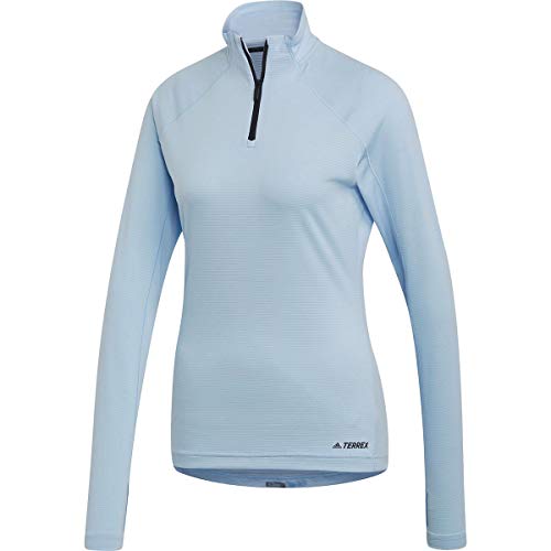 adidas Damen Tracerocker Fleecepullover blau 38 von adidas