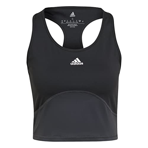 adidas Damen Trn HIIT Cro Tk Ärmelloses Top, schwarz/Kohle, L von adidas