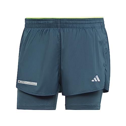 adidas Damen U-2-in-1, Kurze Hose, Nocart/Limluc, L von adidas