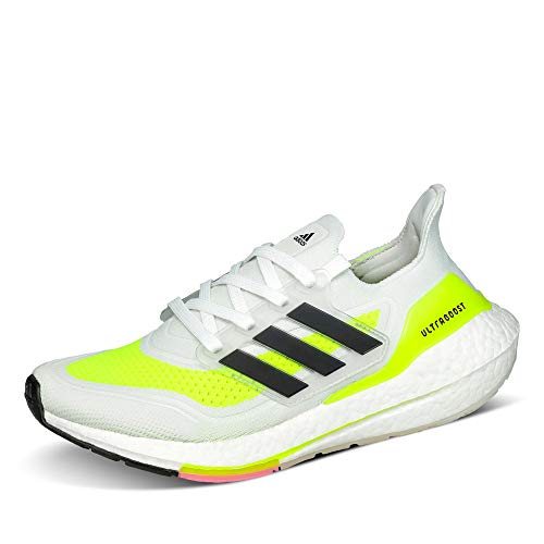 adidas Damen Ultraboost 21 Running Shoe, Cloud White/Core Black/Solar Yellow, 40 2/3 EU von adidas