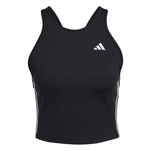 ADIDAS Damen W 3S Crop TK T-Shirt, Black/White, L von adidas