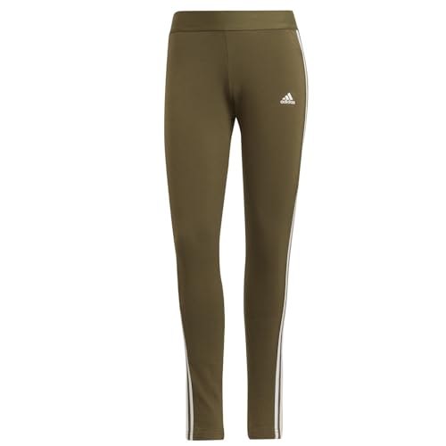 adidas Damen W 3s Leg Leggings, Olifoc/Weiß, XXL von adidas