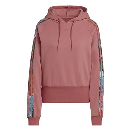 adidas Damen W AOP Hd Sweatshirt, Rotmar/Multco/Lilmét, XS von adidas