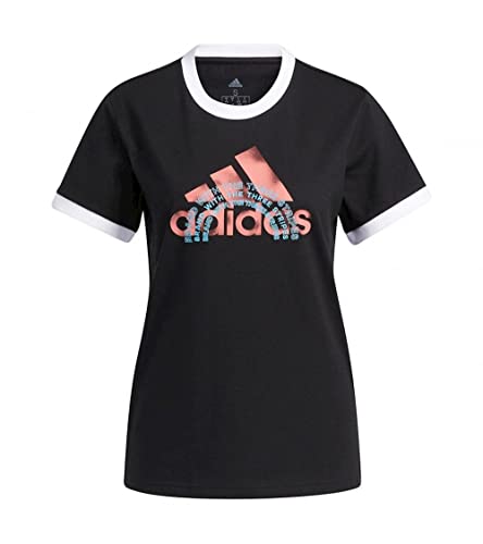 adidas Damen W Brand G RNG T T-Shirt, Schwarz, M von adidas