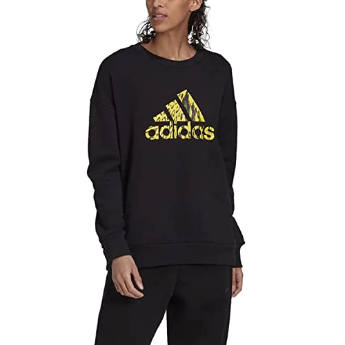 adidas Damen W Fi GFX Q3 SWT Sweatshirt, Schwarz, S von adidas