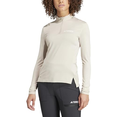 adidas Damen W MT Half Zi Ls Langarmshirt, beimar, L von adidas