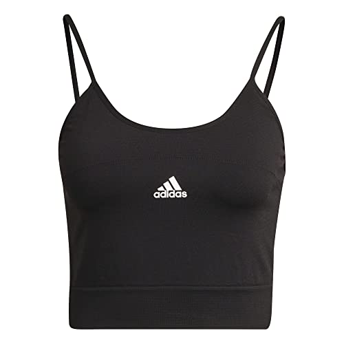 ADIDAS Damen W SML SPAGCROP Vest, Black/White, L von adidas