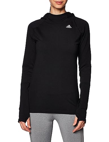 adidas Damen Xcity Knit Ls Sweatshirt, Schwarz/Carbon/Narhaz, XL von adidas