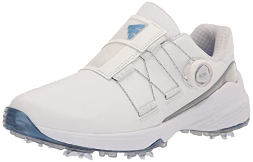 adidas Damen ZG23 Boa Golfschuh, Footwear White/Blue Fusion Metallic/Silver Metallic, 42 EU von adidas