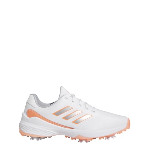 adidas Damen ZG23 Golfschuh, Footwear White/Silver Metallic/Coral Fusion, 40 EU von adidas