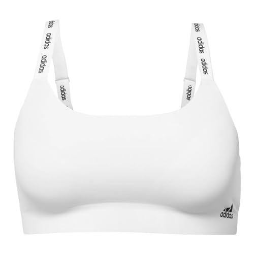 adidas Damen bügelloser BH Bustier Scoop Lounge Bra Active Micro Flex, Farbe:Weiß, Artikel:-100 White, Größe:M von adidas