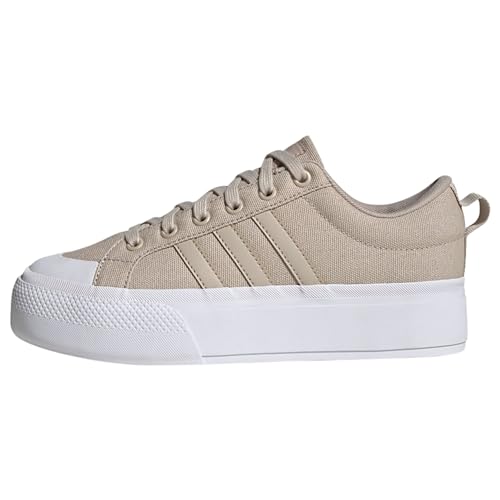 adidas Damen Bravada 2.0 Platform Shoes Vulkanisierte Schuhe niedrig, Wonder beige/Wonder beige/FTWR White, 37 1/3 EU von adidas