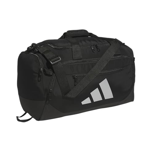 adidas Defender 5 Große Seesack (100 Liter), Schwarz/Silber Metallic, Small (42L), Defender 5.0 Sporttasche, Reisetasche, nachhaltige Sporttasche für Damen und Herren von adidas