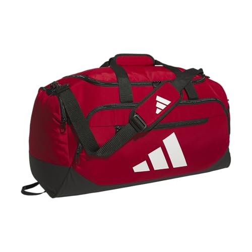 adidas Defender 5 Große Seesack (100 Liter), Team Power Rot 2/Weiß, Medium (59L), Defender 5.0 Sporttasche, Reisetasche, nachhaltige Sporttasche für Damen und Herren von adidas