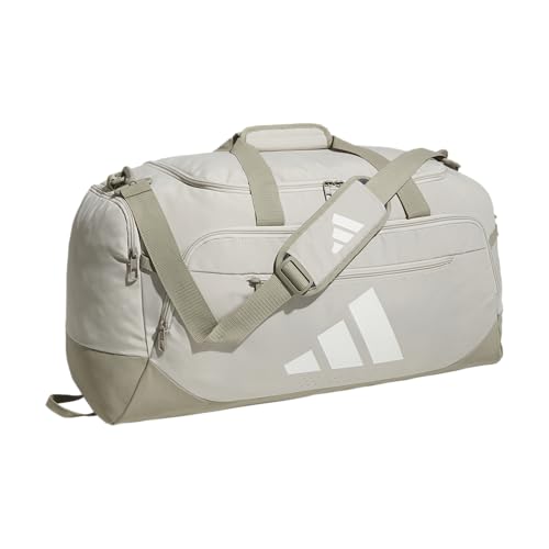 adidas Defender 5 Große Seesack (100 Liter), Wonder Alumina Grey/Kitt Beige, Medium (59L), Defender 5.0 Sporttasche, Reisetasche, nachhaltige Sporttasche für Damen und Herren von adidas