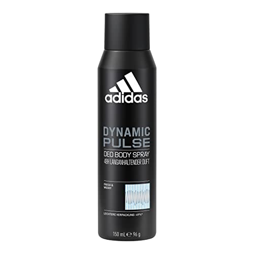 adidas Dynamic Pulse Deo Body Spray für ihn, 48 Stunden extra-langanhaltender Duft, frisch-holzig, 150 ml von adidas