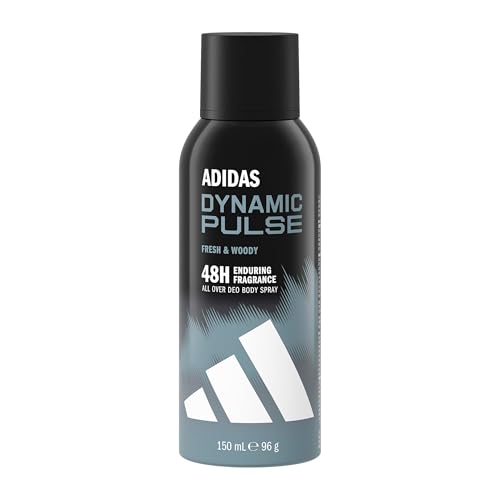 adidas Dynamic Pulse Deo Body Spray für ihn, 48 Stunden extra-langanhaltender Duft, frisch-holzig, 150 ml von adidas