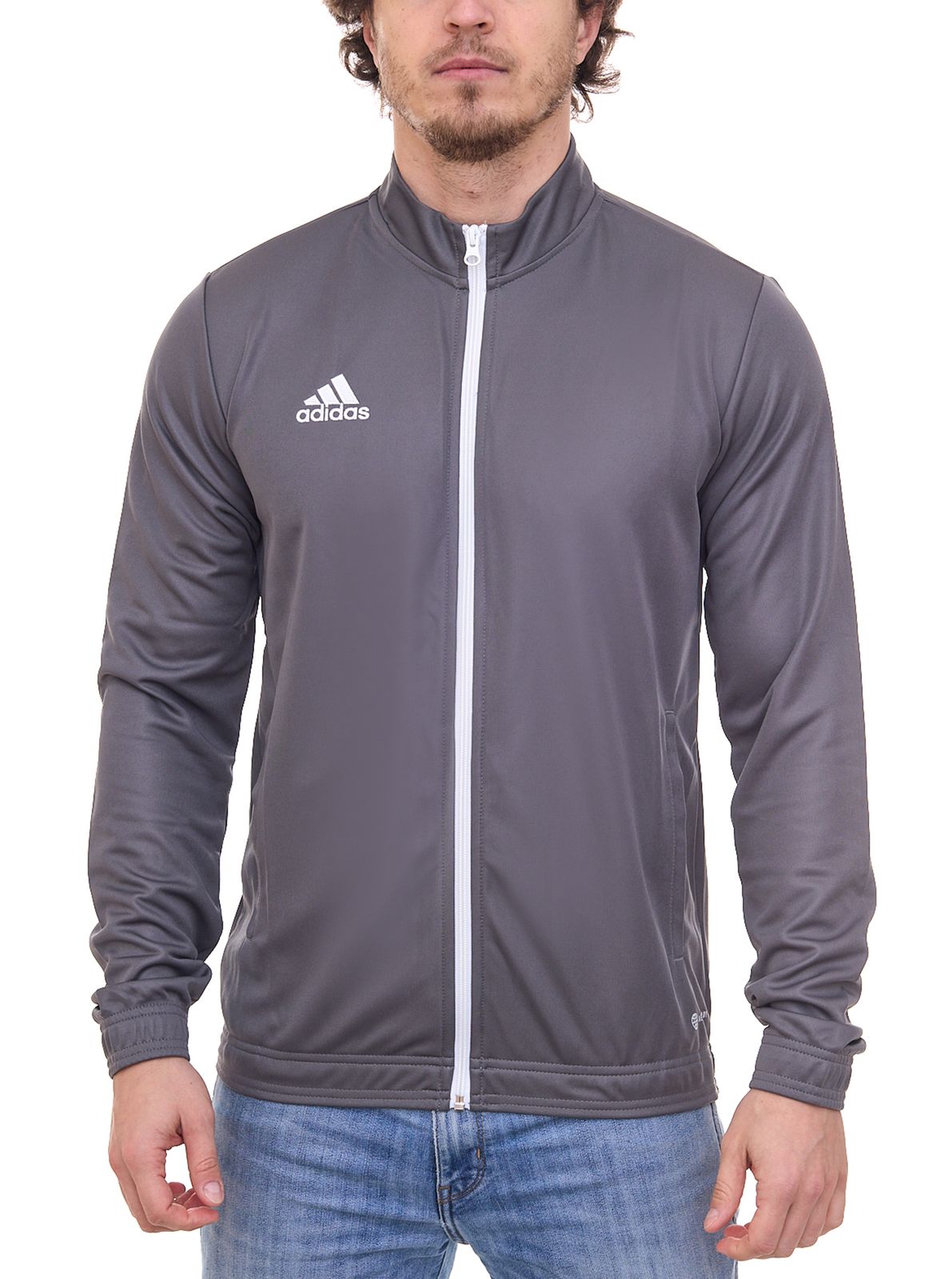 adidas Entrada 22 Herren Trainings-Jacke Sport-Jacke AEROREADY Technologie H57522 Grau von adidas