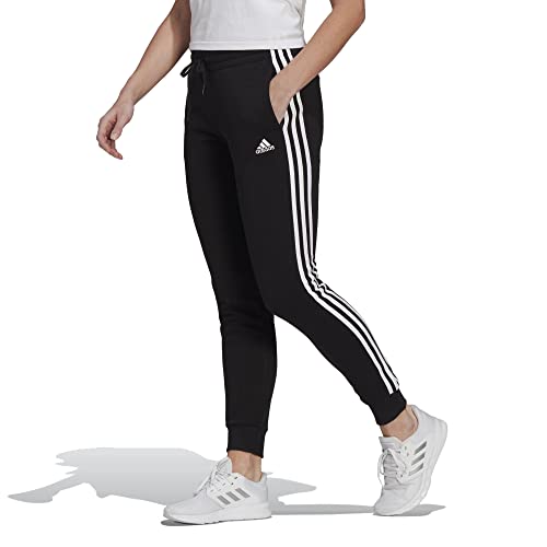 adidas Essential 3 Stripes Women Sweatpants Jogginghosen (XS, Black/White) von adidas