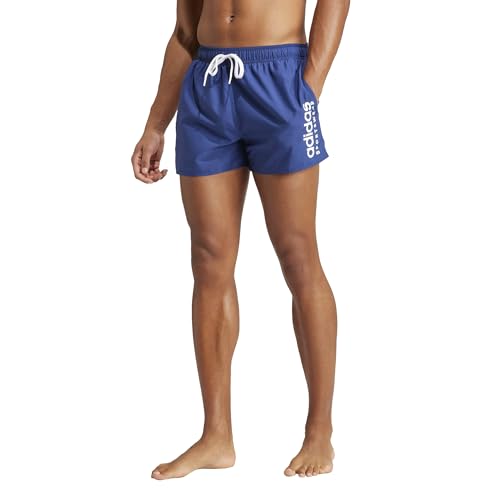 adidas Essential CLX Swimshorts Badeshorts Badehosen (DE/NL/SE/PL, Alphanumerisch, XL, Regular, Regular, Blue/White) von adidas