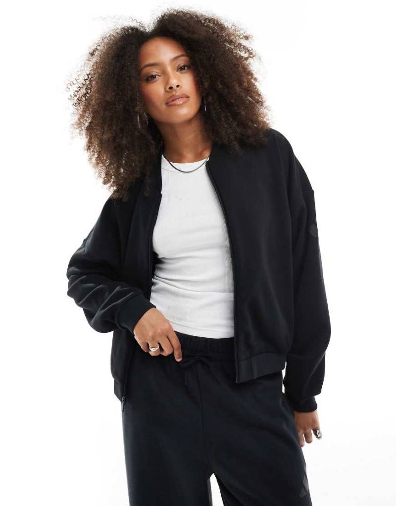 adidas Essentials - Contemporary - Bomberjacke in Schwarz mit Logo von adidas performance
