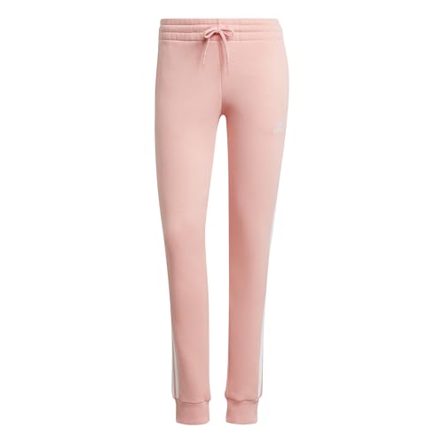 adidas Essentials Damen-Fleece-Hose mit 3 Streifen, Semi Pink Spark, S von adidas